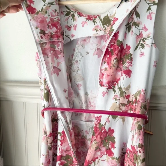 Alyx Size 4 Floral Dress with Pink and Green Accents and Belt - Picture 7 of 8